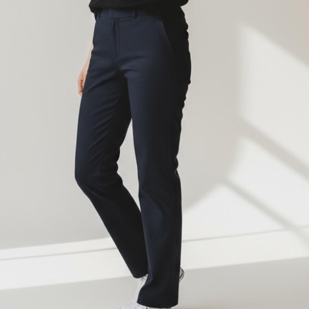 LOFT -CURVEY SKINNY RICH DARK NAVY PANTS - 6% SPANDEX - HIGH RISE 10” - B16